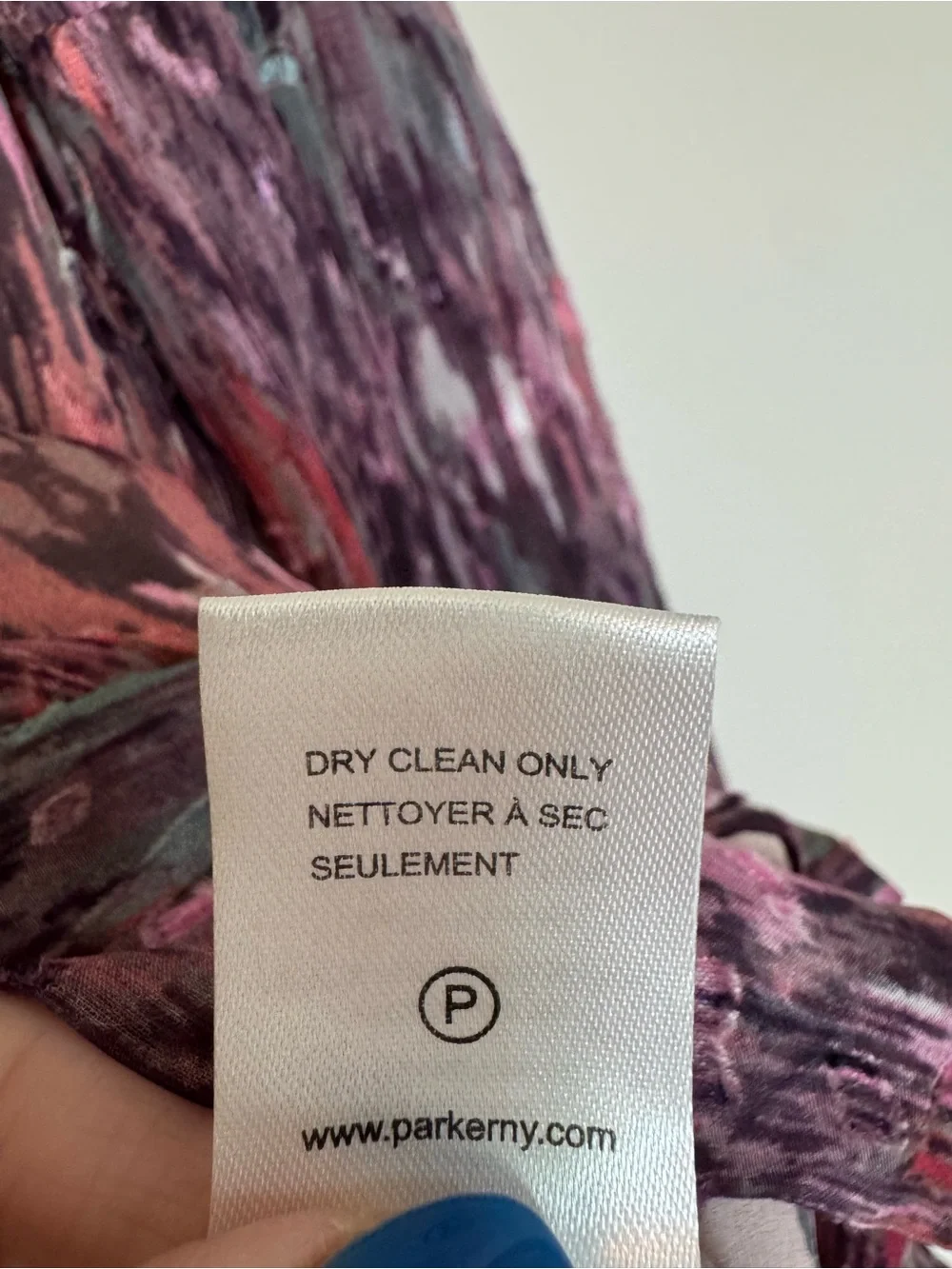 Parker Niko Silk Blend Batik Print Tie-Front Blouse Size Large